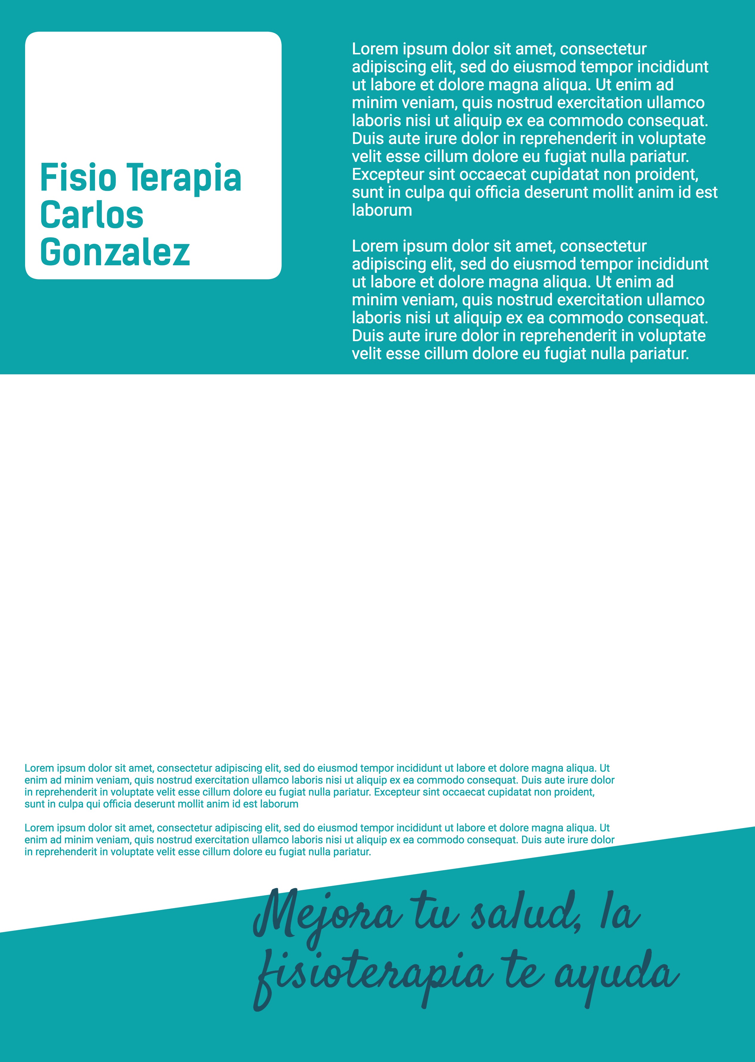 Flyer Fisioterapia